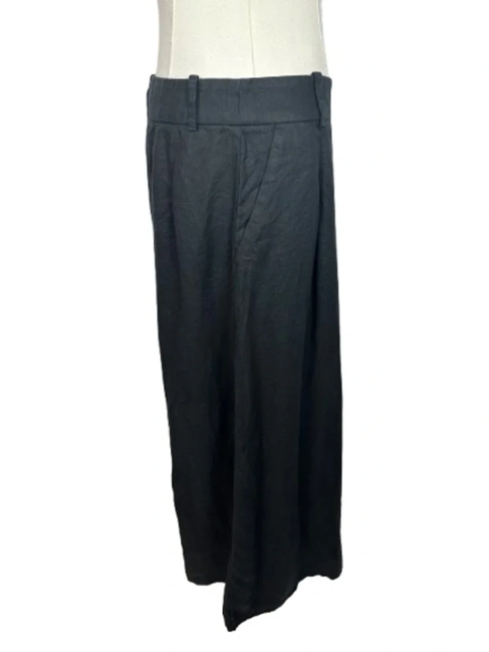 Banana Republic Black Wide-Leg Linen Pants Size 4